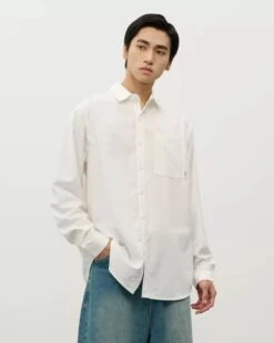 Relaxed Button-Up Long Sleeve Shirt With Chest Pocket -Modern Wear Shop O1CN01eULylj1TcA6W7PR9j 2206881692402 jpg q50 jpg