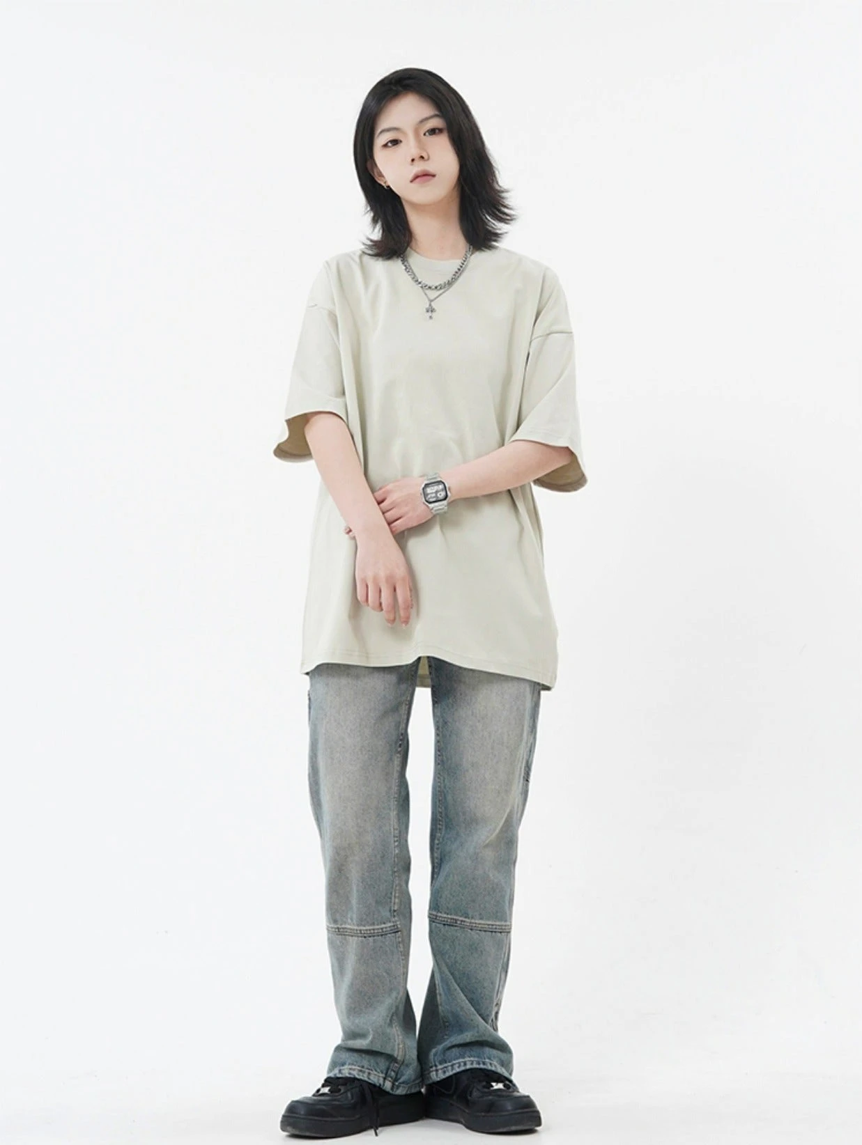 Oversized Plain T-Shirt 12 Oversized Plain T-Shirt - Image 12