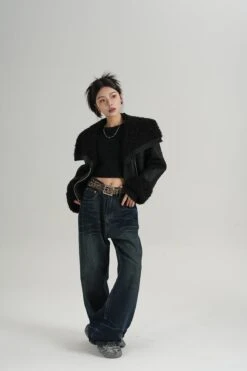 Faux Leather Shearling Lined Oversized Biker Jacket -Modern Wear Shop O1CN01g8gTyH1t4RCKlin7T 722875848