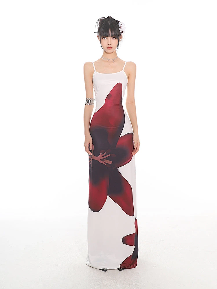 Maxi Floral Sheath Dress With Crisscross Back 10 Maxi Floral Sheath Dress With Crisscross Back - Image 10