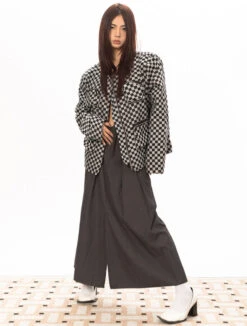 Checker Oversized Zip Jacket With Zip Pockets -Modern Wear Shop O1CN01gZJDyG1xG7ZVyZllI 3911136415