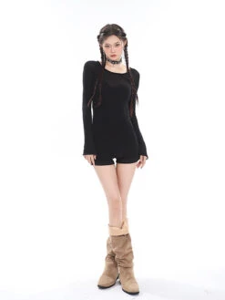 Open Back Long Knit Top -Modern Wear Shop O1CN01gmTOfV1iBncyTo0jw 2201256844375