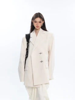 Oversized Notch Lapel Double-Breasted Blazer With Silver Accents 33 Oversized Notch Lapel Double-Breasted Blazer With Silver Accents -Modern Wear Shop O1CN01h9uXKZ1iBnalVKmJ4 2201256844375