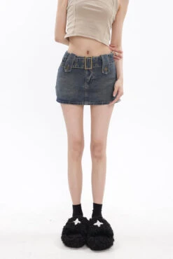 Belted Denim Micro-Mini Skirt -Modern Wear Shop O1CN01hhPbiH1iBnXQ9WnBN 2201256844375