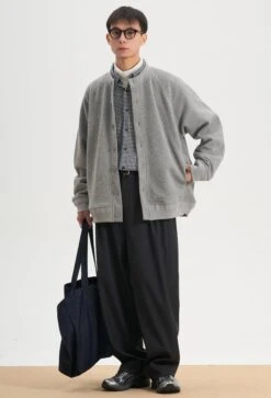 Waffle Textured Button Up Bomber Jacket -Modern Wear Shop O1CN01ibu5gC2IBdjePt5G4 2741639248