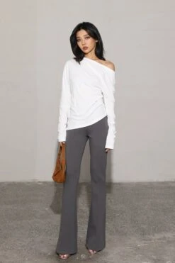 Off-Shoulder Folded Long Sleeve Top -Modern Wear Shop O1CN01jDPzSQ1jVmYxoXWH6 838554554