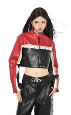 Boxy Cropped Faux Leather Racer Jacket -Modern Wear Shop O1CN01jRNE7F281t67JVZ4w 800637873