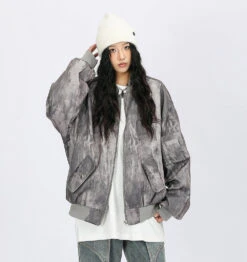 Oversized Acid Wash Bomber Jacket With Snap Button Pockets 26 Oversized Acid Wash Bomber Jacket With Snap Button Pockets -Modern Wear Shop O1CN01jh27Dq1awxcQMpjXJ 3384683395 1