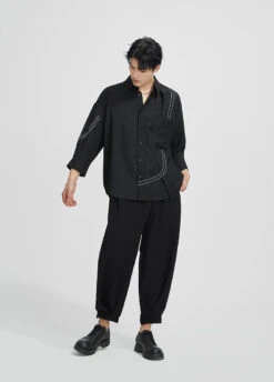 Oversized Contrast-Detail Button Shirt With Cropped Sleeves 12 Oversized Contrast-Detail Button Shirt With Cropped Sleeves -Modern Wear Shop O1CN01k3lZiL1JBvJzcM8Ki 2950750991
