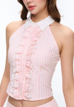 Stripe Ruffle Sleeveless Crop Top And Lace Trim Mini Skirt Two-Piece Set 17 Stripe Ruffle Sleeveless Crop Top And Lace Trim Mini Skirt Two-Piece Set -Modern Wear Shop O1CN01l0vNmZ1dBHHxCopVD 2206583883697