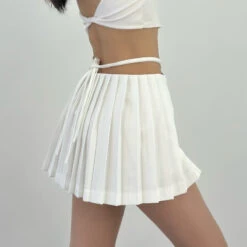 Double Zip Low-Waist Pleated Mini Skirt -Modern Wear Shop O1CN01lCPh271QLj6uLX2r6 742011960