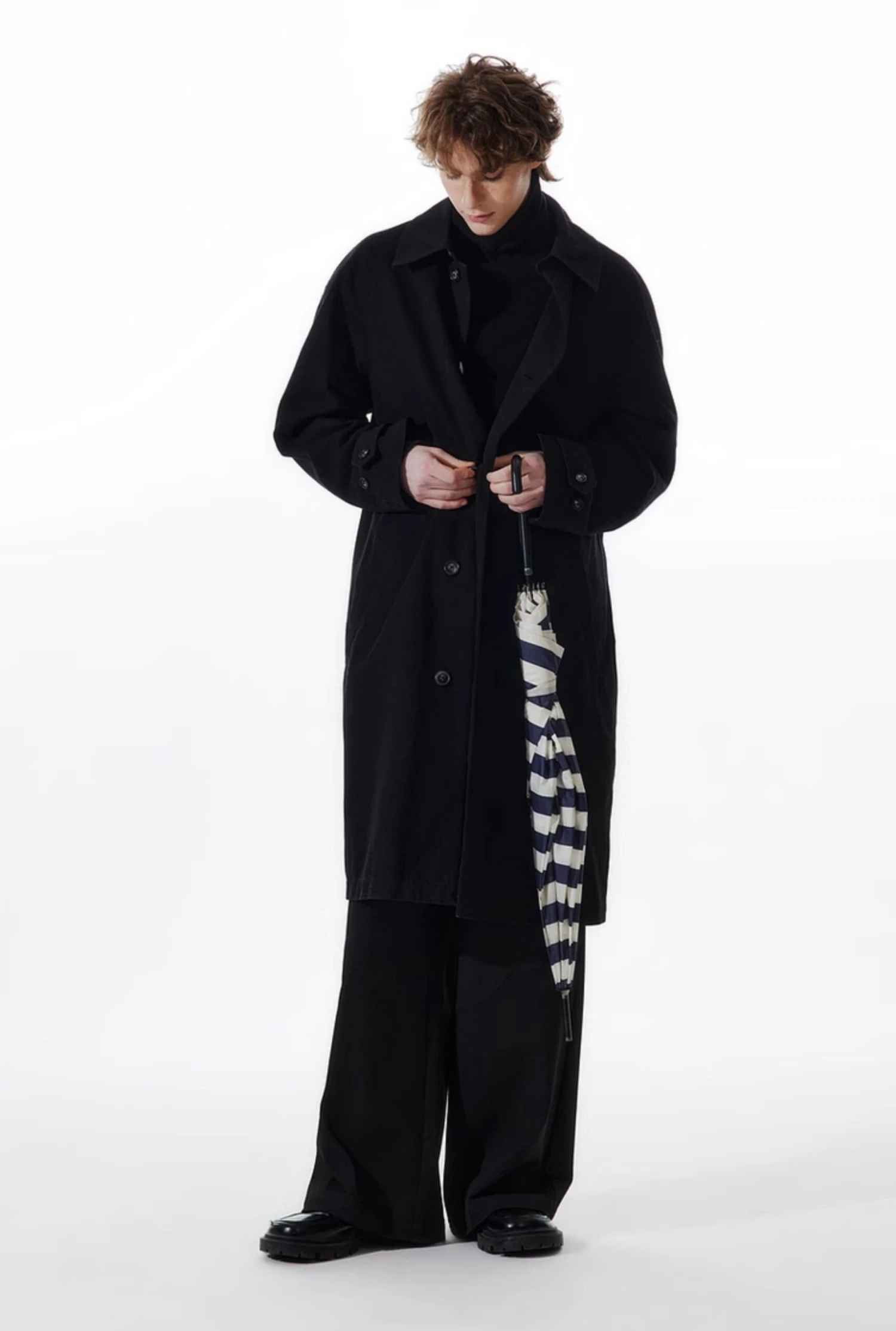 Slim Trench Single Breasted Coat With Pockets 8 Slim Trench Single Breasted Coat With Pockets - Image 8