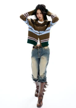 Slim Striped Cable-Knit Cardigan Sweater -Modern Wear Shop O1CN01m7j9nf2NBFT4YcCgM 2200576249924