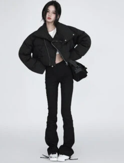 Diagonal Zip Cropped Puffer Jacket 13 Diagonal Zip Cropped Puffer Jacket -Modern Wear Shop O1CN01mB8i0Y1dyHM9GQQF2 3356833804