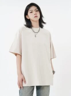 Oversized Plain T-Shirt 18 Oversized Plain T-Shirt -Modern Wear Shop O1CN01mT5apd1QJR7lp9BQJ 3159571955