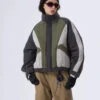 Color Block Quilted Oversized Puffer Jacket