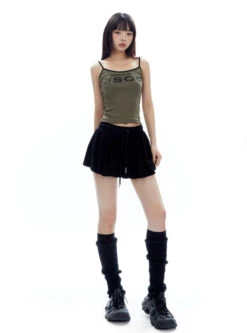 Pleated Jersey Mini Skirt With Drawstring Waist 24 Pleated Jersey Mini Skirt With Drawstring Waist -Modern Wear Shop O1CN01n8JJXp2NBFUVywV8W 2200576249924