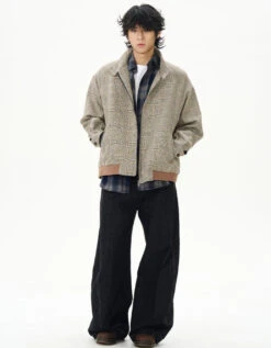 Plaid High Collar Zip Bomber Jacket -Modern Wear Shop O1CN01n8Pmnu1r3P5i3obGB 1124265575