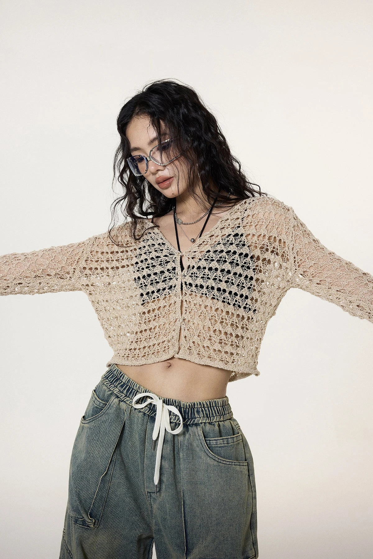 Crochet Crop Top With Flare Sleeves 4 Crochet Crop Top With Flare Sleeves - Image 4