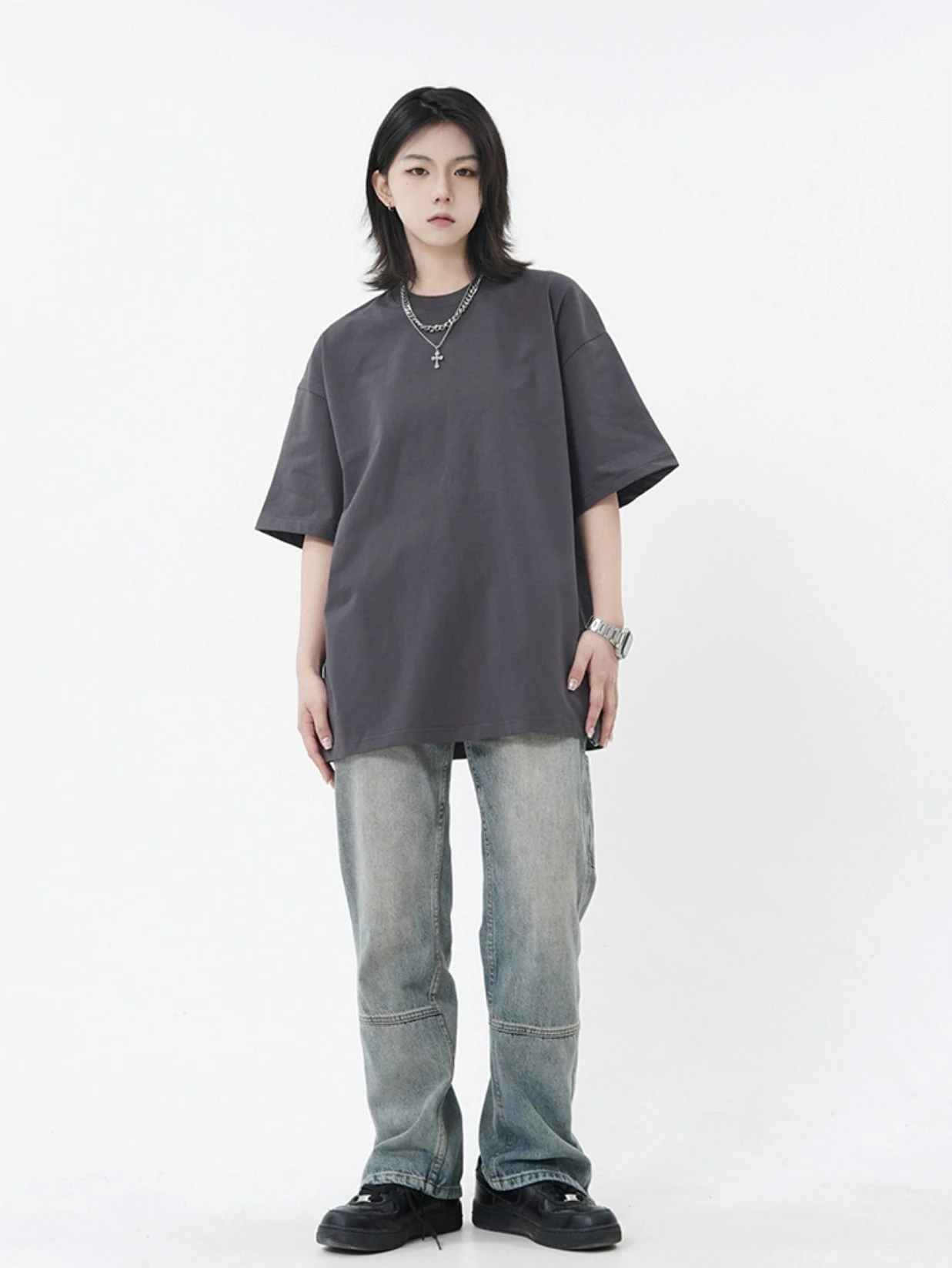 Oversized Plain T-Shirt 6 Oversized Plain T-Shirt - Image 6
