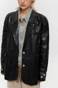 Glossy Faux Leather Oversized Blazer With Cuff Button Details -Modern Wear Shop O1CN01pzeJNn1hmc1udTq8S 115004320