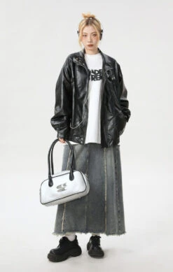 Fold Over Collar Faux Leather Jacket -Modern Wear Shop O1CN01qbeWTo1SCgWQuuYSP 2215090042211