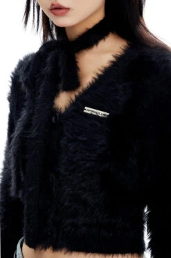 Fuzzy Cropped Scarf-Detail Cardigan With Button Front -Modern Wear Shop O1CN01sfUUmt2NBFRS8UDW6 2200576249924