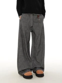 Wide Leg Textured Trousers With Strap Belt 10 Wide Leg Textured Trousers With Strap Belt -Modern Wear Shop O1CN01sneV3b1VQpnFyxB9G 2434502648