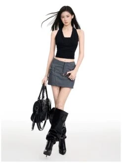 Halter Neck Backless Top With Jewel Strap Detail -Modern Wear Shop O1CN01speRPG21FRgFWTuNn 2215319616955