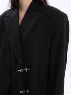 Oversized Notch Lapel Double-Breasted Blazer With Silver Accents 23 Oversized Notch Lapel Double-Breasted Blazer With Silver Accents -Modern Wear Shop O1CN01tZoGQm1iBnapnI3qJ 2201256844375
