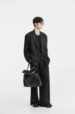 Textured Floral Pattern Single-Breasted Blazer 22 Textured Floral Pattern Single-Breasted Blazer -Modern Wear Shop O1CN01tggmFE2HIgJhfHE2G 57069128