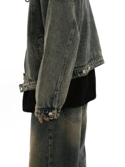 Oversized Wide-Fit Denim Racer Jacket With Zippered Pockets -Modern Wear Shop O1CN01tyuprl27FL71HPpsH 1681077767
