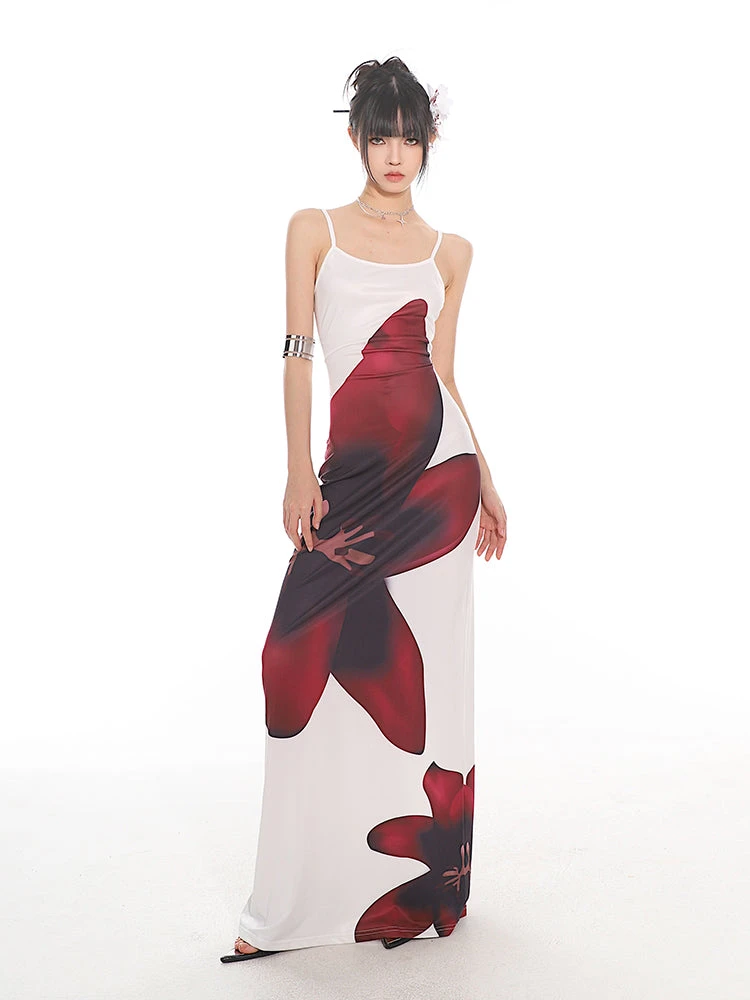 Maxi Floral Sheath Dress With Crisscross Back 13 Maxi Floral Sheath Dress With Crisscross Back - Image 13