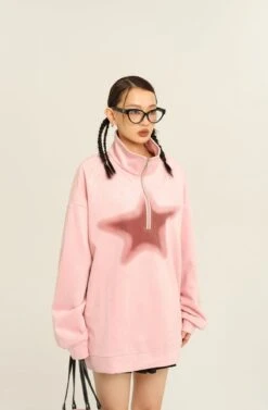 High Collar Half Zip Star Pullover -Modern Wear Shop O1CN01vWRtXN1qokBwQtla4 618895543