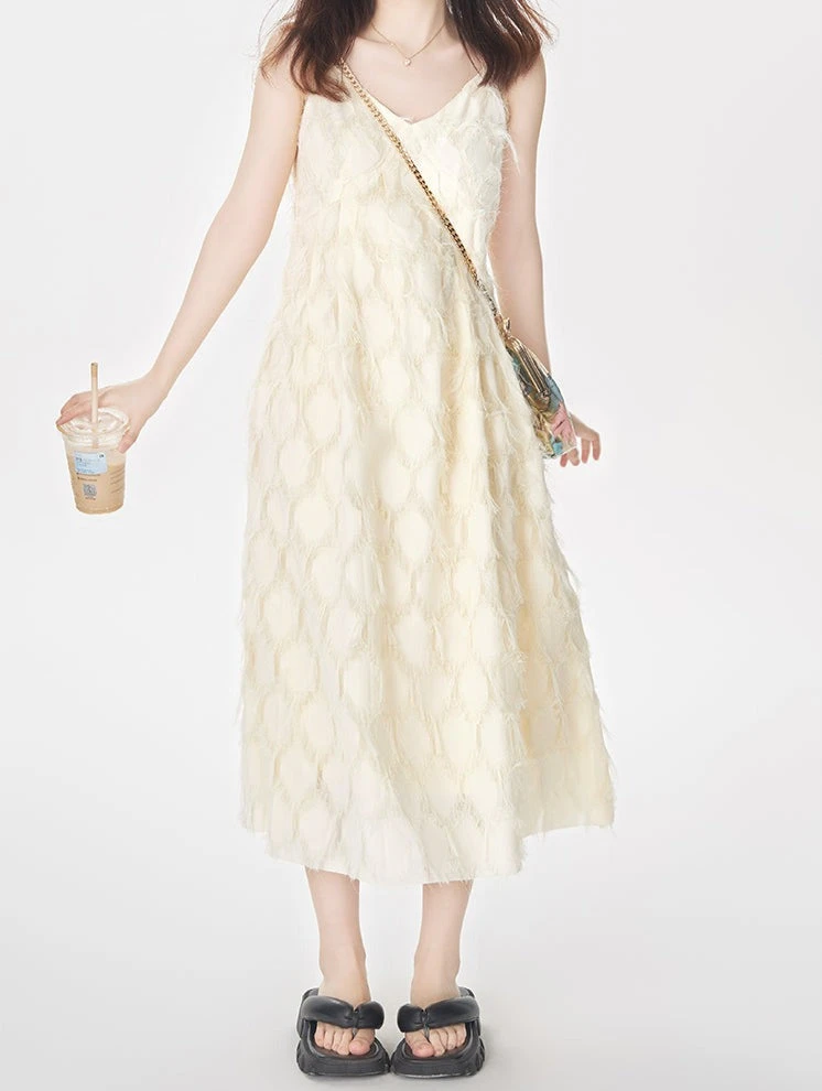 Textured Spaghetti Strap Midi Dress 4 Textured Spaghetti Strap Midi Dress - Image 4