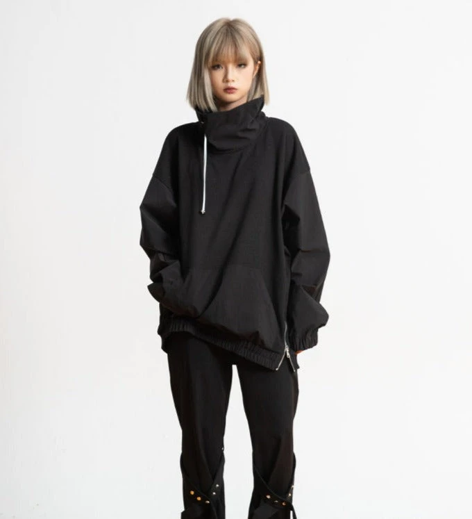 High Collar Side Zip Oversized Pullover 3 High Collar Side Zip Oversized Pullover - Image 3