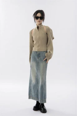 Double Zip High Neck Knit Vest And Shrug Top 33 Double Zip High Neck Knit Vest And Shrug Top -Modern Wear Shop O1CN01x3oHhW1UEdP5ceTI3 1063202486