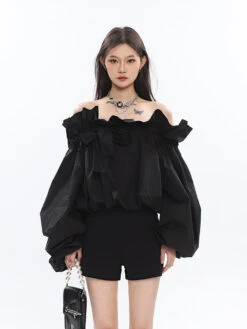 Ruffle Off Shoulder Crop Top 18 Ruffle Off Shoulder Crop Top -Modern Wear Shop O1CN01x9GIDM1iBnbY1aqRH 2201256844375