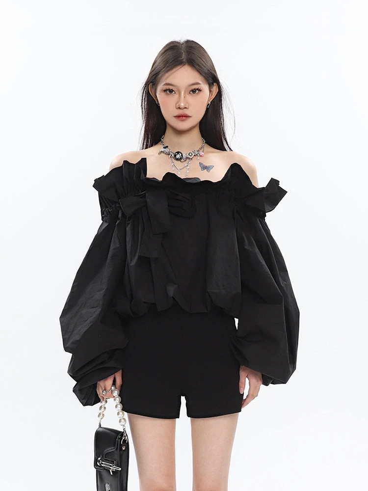 Ruffle Off Shoulder Crop Top 6 Ruffle Off Shoulder Crop Top - Image 6
