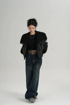 Faux Leather Shearling Lined Oversized Biker Jacket -Modern Wear Shop O1CN01xFoivP1t4RCJtxE6k 722875848