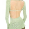Open Back Long Knit Top