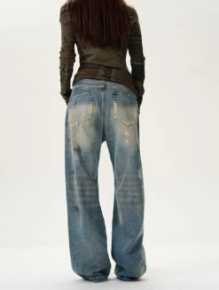 High Waist Wide Leg Paint Smudge Jeans -Modern Wear Shop O1CN01xQ7K1v1r3P3Dxey03 1124265575