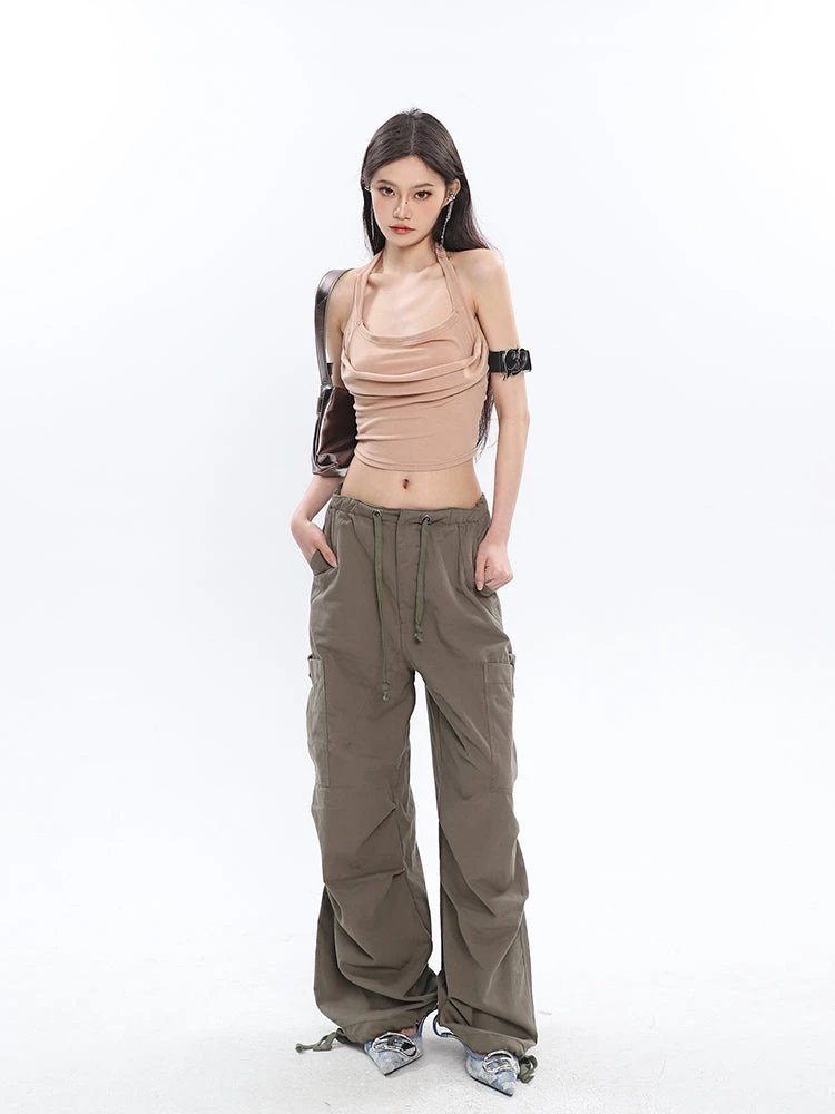 Ruched Halter Crop Top 12 Ruched Halter Crop Top - Image 12