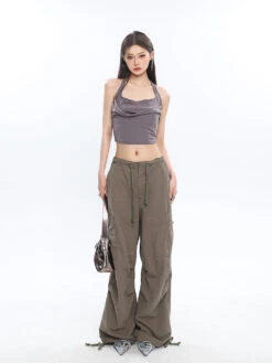 Ruched Halter Crop Top 26 Ruched Halter Crop Top -Modern Wear Shop O1CN01xqKJJ61iBncHZ0opF 2201256844375