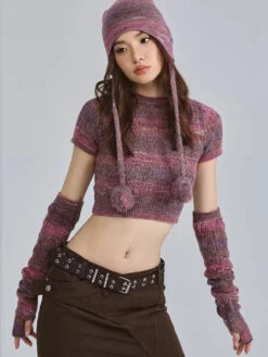 Textured Knit Cropped Sweater Top With Arm Warmer Sleeves -Modern Wear Shop O1CN01xxS0cz29k8xkhiRuT 2582478105 jpg q50 jpg
