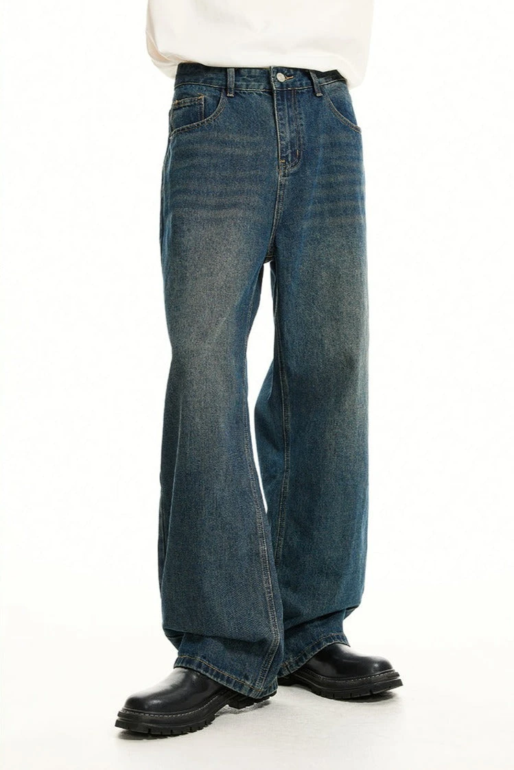 Wide Leg Vintage Faded Jeans 2 Wide Leg Vintage Faded Jeans - Image 2