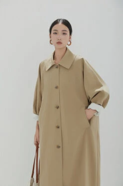 Oversized Collared Button-Up Trench Coat -Modern Wear Shop O1CN01yY1sXc2CGmXyfwzVN 2267018447