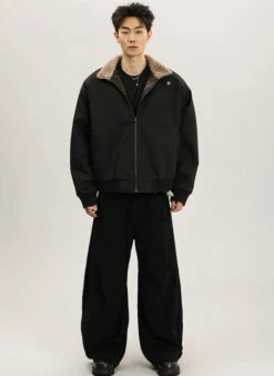 Faux Fur Lined Bomber Jacket With Snakeskin Detail -Modern Wear Shop O1CN01z9vqr11knTcHpOcgX 3161734728