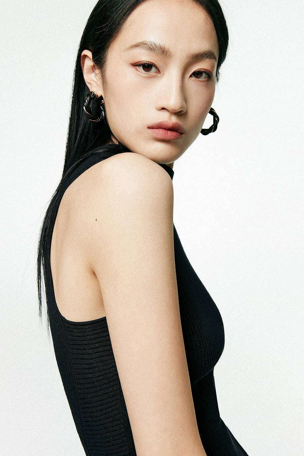 Asymmetrical Neck Sleeveless Ribbed Top 14 Asymmetrical Neck Sleeveless Ribbed Top - Image 14