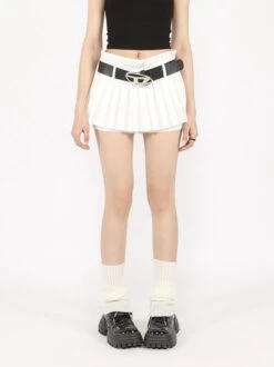 Pleated Flare Mini Layered Skort Skirt -Modern Wear Shop O1CN01zhPcW529aWdS0ufck 1966888084
